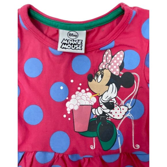 Baby Girl's - 3 Dresses - Minnie Mouse, Floral &‎ Stripes, - Size - 24 M - Picture 4 of 12
